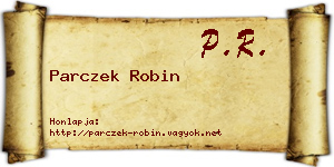 Parczek Robin névjegykártya